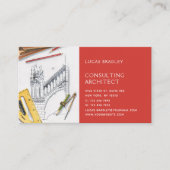 Stilvolle Konstruktionsarbeiten moderner Architekt Visitenkarte (Vorderseite)