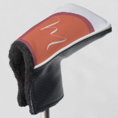 Stilvolle Koralle und Magenta Rosa Arch mit Monogr Golf Headcover (3/4 Vorderseite)