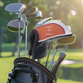 Stilvolle Koralle und Magenta Rosa Arch mit Monogr Golf Headcover