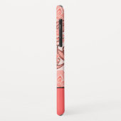 Stilvolle Korallenflorentafel mit beliebigem Monog Case-Mate iPhone Hülle (Hinten/Links)