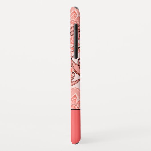 Stilvolle Korallenflorentafel mit beliebigem Monog Case-Mate iPhone Hülle (Hinten/Links)