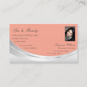 Stilvolle Korallensilber-Dekoration mit Foto und D Visitenkarte (Rückseite)