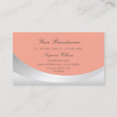 Stilvolle Korallensilber-Dekoration mit Logo und D Visitenkarte (Rückseite)