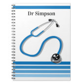 Stilvolle Krankenhausärztin oder Nurse Blue Stetho Notizblock (Vorderseite)