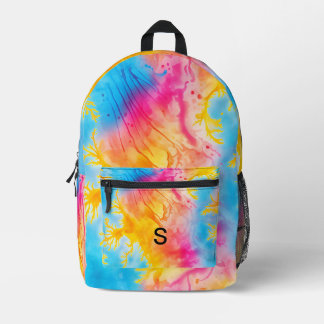 Stilvolle Krawatte- und Dye Monogram-Initialen Bedruckter Rucksack