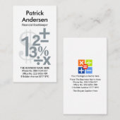 Stilvolle, kreative Finanznummern Visitenkarte (Vorne/Hinten)