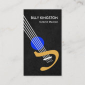 Stilvolle kreative Gitarren-grauer Visitenkarte (Vorderseite)