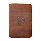 Stilvolle Krebssignatur im Mahagoni-Dekor Badematte (Vorderseite Vertikal)