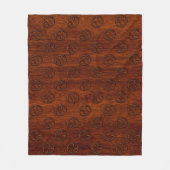 Stilvolle Krebssignatur im Mahagoni-Dekor Fleecedecke (Vorderseite)