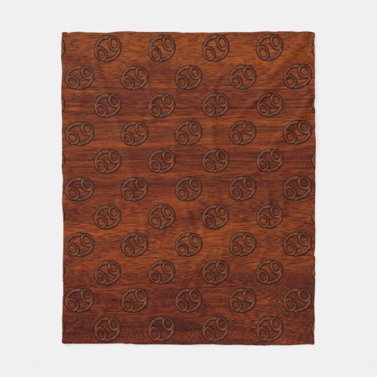 Stilvolle Krebssignatur im Mahagoni-Dekor Fleecedecke (Vorderseite)