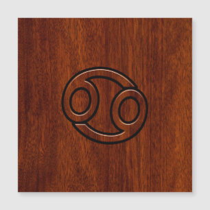 Stilvolle Krebssignatur im Mahagoni-Dekor Magnetkarte