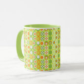 Stilvolle Kreismuster Ringer MugMug Tasse (Vorderseite Links)