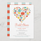 Stilvolle Küchen-Brautparty-Einladung Einladung (Vorne/Hinten)