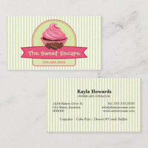 Stilvolle Kuchen-Nachtische Visitenkarte