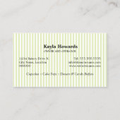 Stilvolle Kuchen-Nachtische Visitenkarte (Rückseite)