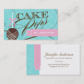 Stilvolle Kuchen-Pop-Geschäfts-Karte Visitenkarte (Vorne/Hinten)