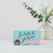 Stilvolle Kuchen-Pop-Geschäfts-Karte Visitenkarte (Stehend Vorderseite)