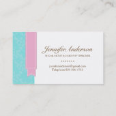 Stilvolle Kuchen-Pop-Geschäfts-Karte Visitenkarte (Rückseite)