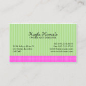 Stilvolle Kuchen-Pop-Nachtische Visitenkarte (Rückseite)