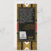 Stilvolle kühne, moderne geometrische Bucheinführu Einladung (Rückseite)