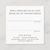 Stilvolle Kundenreferenz für geometrisches Muster Empfehlungskarte (Rückseite)