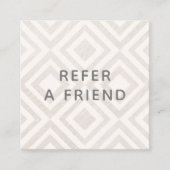 Stilvolle Kundenreferenz für geometrisches Muster Empfehlungskarte (Vorderseite)
