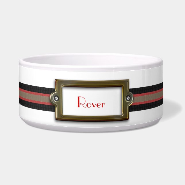Stilvolle kundenspezifische Hundeschüssel Napf (Vorderseite)