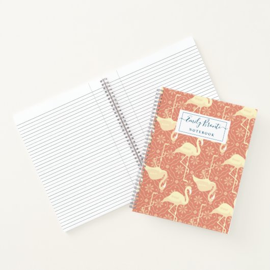 Stilvolle Kunst und Handwerk inspiriert Flamingo M Notizblock (Innenseite)