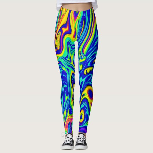 Stilvolle Kunstmuster Leggings (Vorderseite)
