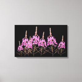 Stilvolle Kunstwerke lila Rosa Wild Feuer floralen Leinwanddruck