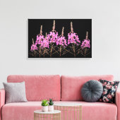Stilvolle Kunstwerke lila Rosa Wild Feuer floralen Leinwanddruck (Insitu (Wohnzimmer))
