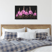 Stilvolle Kunstwerke lila Rosa Wild Feuer floralen Leinwanddruck (Insitu (Schlafzimmer))