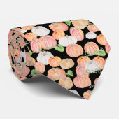 Stilvolle Kürbismuster in Orange und Schwarz Krawatte (Gerollt)