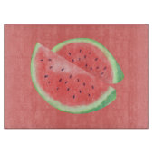 Stilvolle Lachs Watermelon Glass Cutting Board Schneidebrett (Vorderseite)