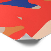 Stilvolle Lady am Strand Poster (Ecke)