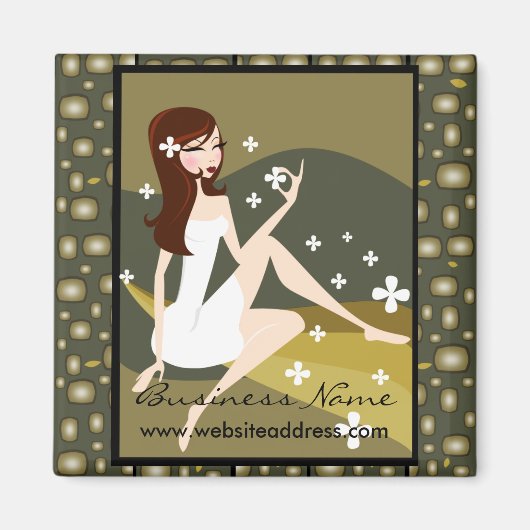 Stilvolle Lady Customizable Magnet (Vorne)