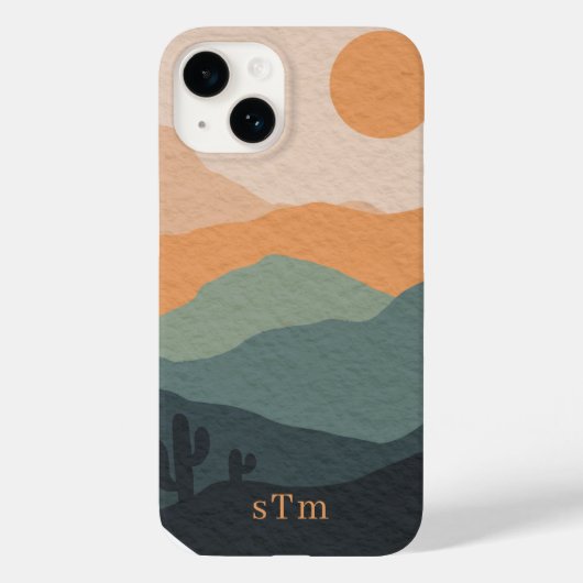 Stilvolle Landschaft Boho Earthy Abstrakte Wüste Case-Mate iPhone Hülle (Rückseite)