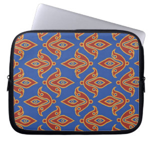 Stilvolle Laptop Sleeve Red, Gold, Blue Fleur de L