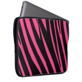 Stilvolle Laptophülse des rosa schwarzen Laptopschutzhülle (Vorne Rechts)