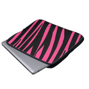 Stilvolle Laptophülse des rosa schwarzen Laptopschutzhülle