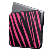 Stilvolle Laptophülse des rosa schwarzen Laptopschutzhülle (Vorderseite Links)