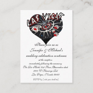 Stilvolle Las Vegas Wedding Reception Enclosure Ca Begleitkarte