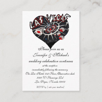 Stilvolle Las Vegas Wedding Reception Enclosure Ca Begleitkarte