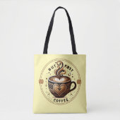 Stilvolle Latte Art Tote Tasche für Kaffeeliebhabe (Vorderseite)