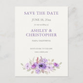 Stilvolle Lavender Floral Bouquet Wedding Einladun Postkarte (Vorderseite)