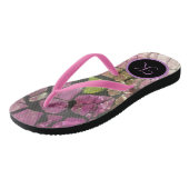 Stilvolle Lavender Mosaik Flip Flops Badesandalen (Schrägansicht)