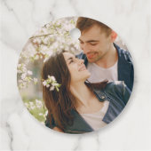 Stilvolle Lavender Watercolor Floral Bouquet Weddi Geschenkanhänger (Rückseite)