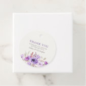 Stilvolle Lavender Watercolor Floral Bouquet Weddi Geschenkanhänger (Beispiel)