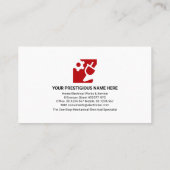 Stilvolle Layers Silver Bulb Sprocket Electric Visitenkarte (Rückseite)