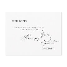 Stilvolle Leaf Black Script Blumenanfrage